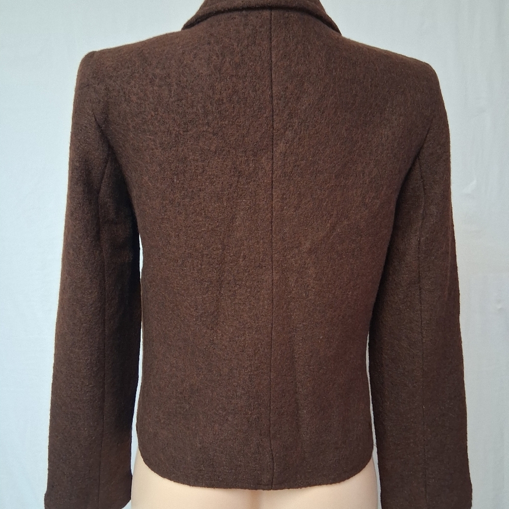 Talbots Brown Blazer with Gold Button Accents Size 12p 40% Wool - Picture 17 of 17